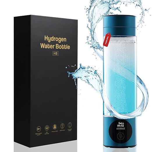 Hydrogen Water Bottle, Hydrogen Water Bottle Generator,3000ppb Pure Hydrogen,Easy to use Portable Water Tumbler with Advanced SPE/PEM Technology,9.5 Oz