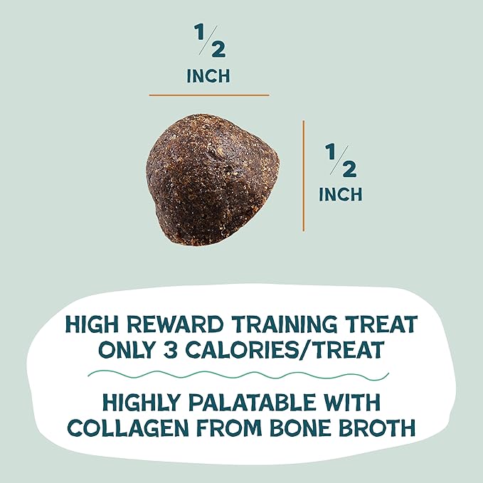 Shameless Pets Bone Broth Dog Training Treats – Soft, Natural Puppy & Dog Treats with Collagen – Healthy, Low-Calorie Training Chews for Small, Medium & Large Dogs - 8oz (Pack of 1)