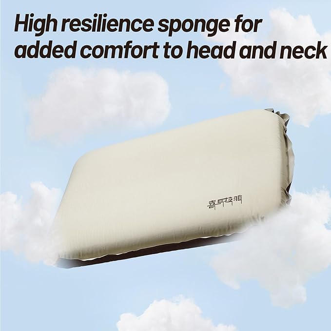 Inflatable Camping Pillow Ultralight, Neck & Lumbar Support, Ergonomic, Washable, Portable Travel Pillow for Hiking Backpacking Pillow Camping Essentials