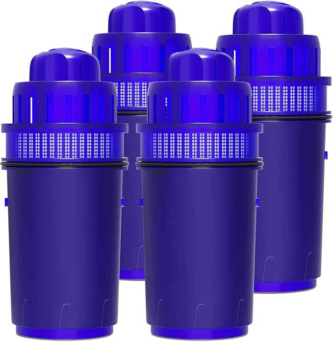 ICEPURE Pitcher Water Filter, Compatible with All PUR® Pitchers & Dispensers Filtration Systems, Replacement for PUR CRF950Z, PPF900Z, PPF951K, PPT700W, PPT711W, CR-1100C, CR1100CV, Blue(4 Pack)