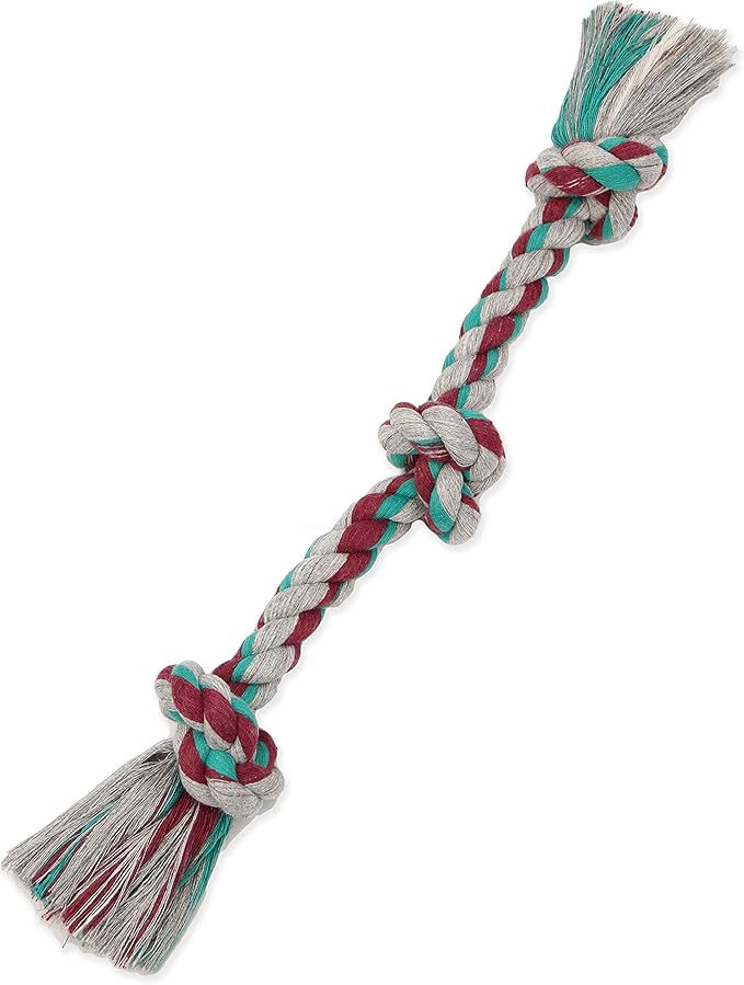 Mammoth Flossy Chews Color Rope Tug – Premium Cotton-Poly Tug Toy for Dogs – Interactive Rope– Dog Chew Toy, Assorted colors