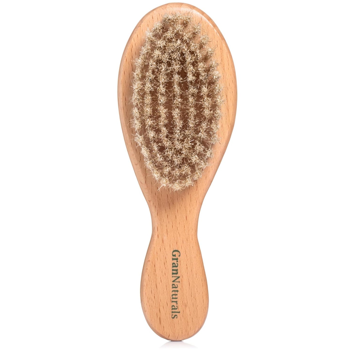 GranNaturals Boar Bristle Soft Cat Brush for Indoor, Outdoor, Short Haired Cats, Kittens, Small Dog, Rabbit, Furry Pets - Gentle Grooming on Sensitive Hair Coat & Tail with Durable Wooden Handle