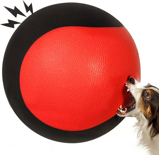 Interactive Squeaky Dog Toys Balls – Durable Rubber Dog Toy for Aggressive Chewers,High Bounce Dog Ball & Floating Fetch Ball,Indestructible Chew Toy for Medium & Large Dogs