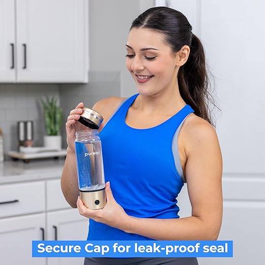 Hydrogen Water Bottle Generator, Hydrogenated Water Bottle with SPE PEM Technology, Portable Hydrogen Water Machine for Enhanced Hydration, Hydro Water Bottle for Gym, Home, Office, and Travel