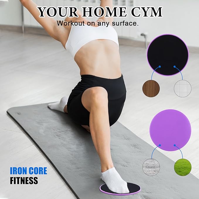 24 Pcs Core Sliders for Working Out Abdominal Exercise Gliding Discs Dual Sided Workout Disc Fitness Sliders Exercise Gear for Gym Floors Training Abdominal Core Strength