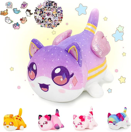 KOWSI Goddess Cat Plush Toys Blind Box Cat Plush Series-100% Polyester Embroidery Plush Pillow-Cute Popular Cat Plush Collectibles (Goddess Cat Plush)