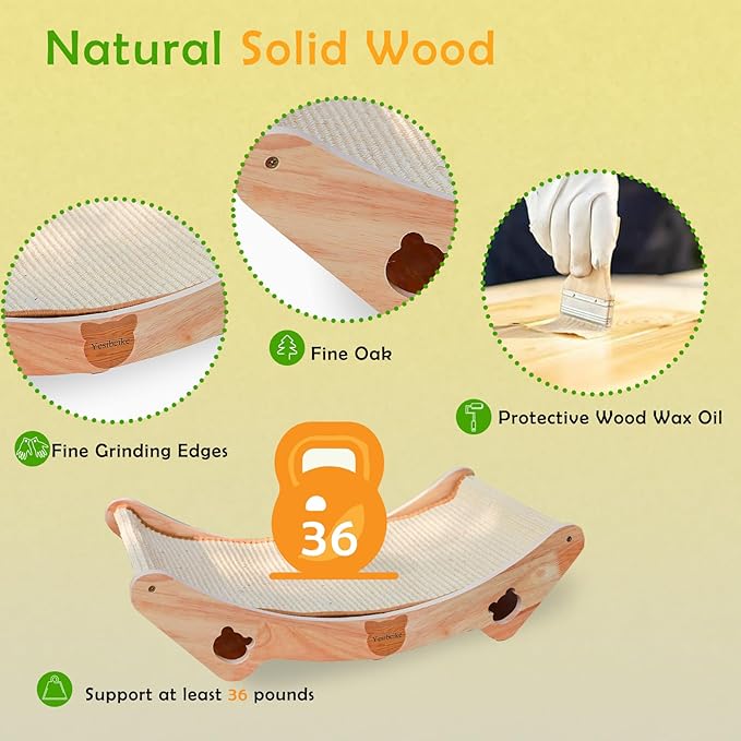 Sisal Cat Scratcher Bed for Indoor Small Medium Large Cat Hammock Lounge Scratching Post Board Wooden Perch Furniture