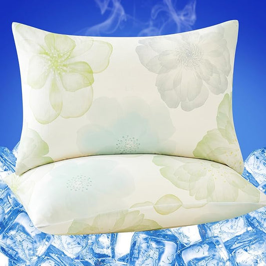 Cooling Pillow Cases for Hot Sleepers - Double Side Arc-Chill Q-Max>0.5 Cooling Fiber Cool Pillow Cases 2 Pack - Breathable Soft Cold Pillow Cases with Hidden Zipper (20" x 30")