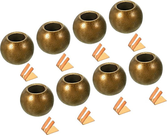 MECCANIXITY Pull Cord Tassels Window Blind Extender Chain Drop Knobs Ball Pull Ends Bronze, for Curtain Blinds Shades Light Ceiling Fan Pull Switch, Pack of 8