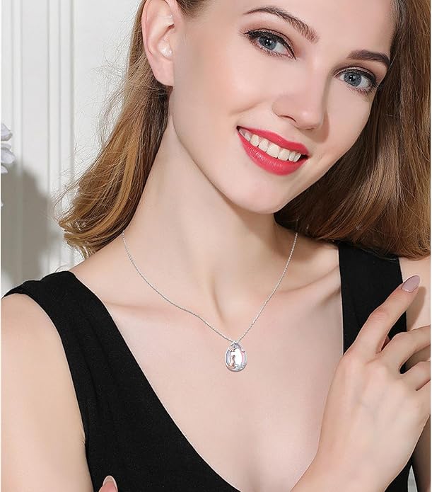 Alphm 925 Sterling Silver Chicken Capybara Raccoon Highland Cow Axolotl Necklace Cute Animal Necklace Jewelry for Women