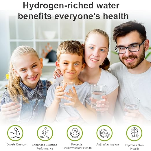 Hydrogen Water Bottle Generator 2024, PEM/SPE Electrolysis Hydrogen Water Technology, 4000+ PPB, LED Display, Hydrogen Water Ionizer Machine, Hydro Generator, Gifts for Men and Women