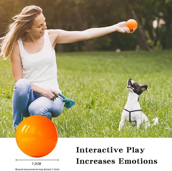 Indestructible Dog Toys - Solid Rubber Balls for Aggressive Chewers, 100% Safe & Non-Toxic, Floating Fetch Toys for Medium & Large Dogs