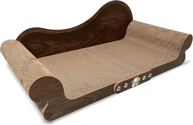 Cat Scratcher Sofa - 26” Cat Scratcher Lounge Cat Scratching Board Long Lasting Scartching Pads for Indoor Cats Furniture Protector