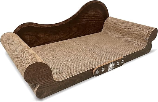 Cat Scratcher Sofa - 26” Cat Scratcher Lounge Cat Scratching Board Long Lasting Scartching Pads for Indoor Cats Furniture Protector