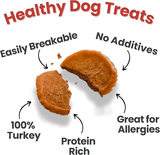 Farm To Pet Turkey Feast Chips Dog Training Treats - Turkey Chips, Single Ingredient, Lean, All Natural, Healthy Treats for Small, Medium, Large Dog Breeds, & Puppies, Made in USA