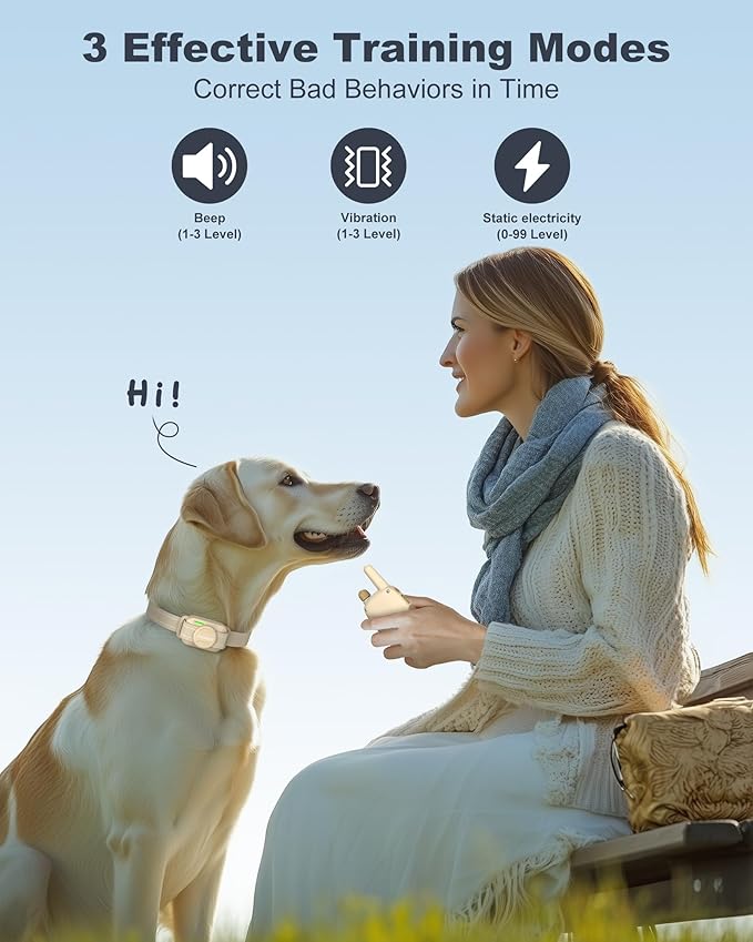 Jugbow Dog Training Collar - 4200FT Dog Shock Collar with Remote for Large Medium Small Dogs, Rechargeable Waterproof IPX8 E Collars with Beep (1-3) Vibration(1-3) Safe Static(0-99)