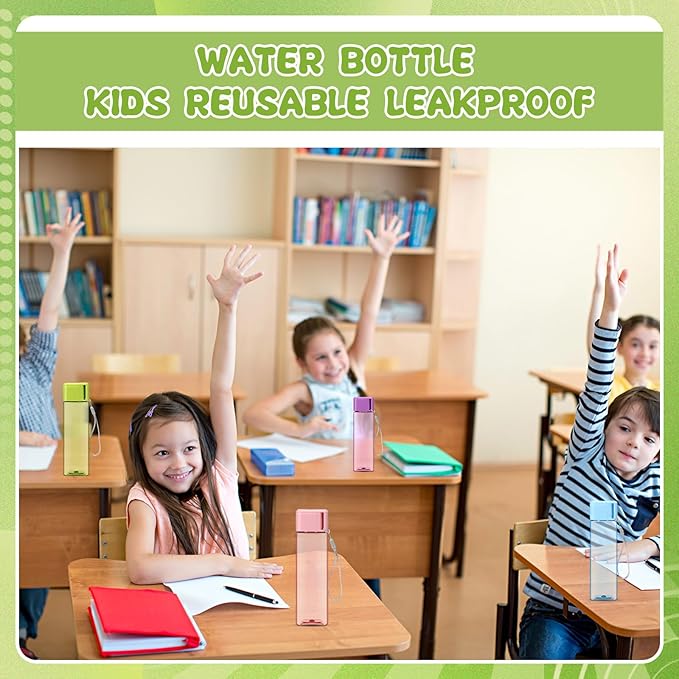 Mifoci 40 Pieces Water Bottle Bulk 17 oz Plastic Water Bottles Sport Drink Bottles with Handle Strap Adults Kids Reusable Large Water Bottles for Party Outdoor Children School Classroom