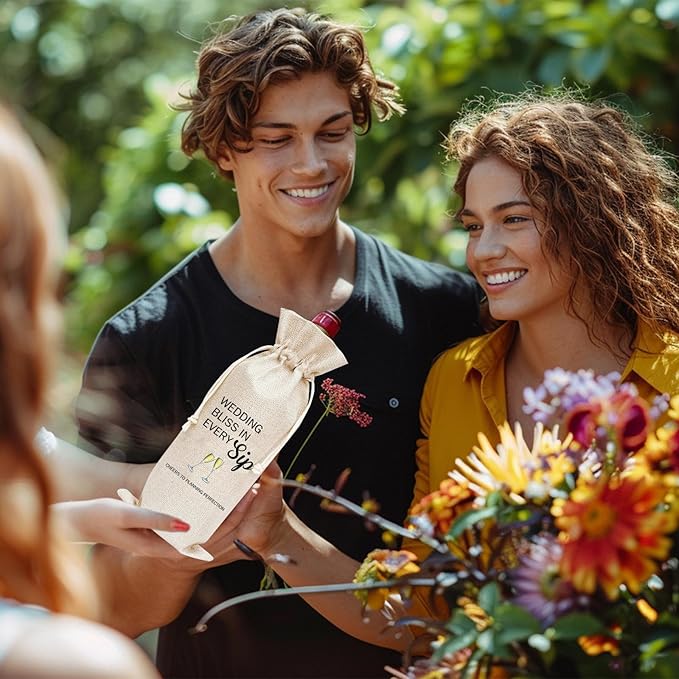 Engagement Gifts Wine Bag for Couples -Newly engagement couple gifts,Fiance Fiancee Gift for Him and Her,she said yes Engaged Gifts for Bridal Wedding Gifts