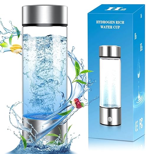 Hydrogen Water Bottle, Portable Hydrogen Water Bottle Generator, Rechargeable Hydrogen Water Ionizer Machine for Home, Office, Travel and Exercise