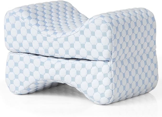 ACCURATEX Knee Pillow for Side Sleepers - Adjustable Leg Pillow for Side Sleeping,Cooling Gel Memory Foam Knee Pillows for Hip Pain,Leg Support Pillow for Sciatica Back Knees Joints Pain Relief