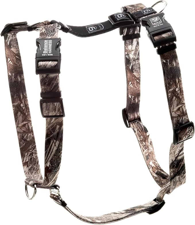 Blue-9 Buckle-Neck Balance Harness, Fully Customizable Fit No-Pull Harness, Ideal for Dog Training and Obedience, Made in The USA, Camo, X-Small