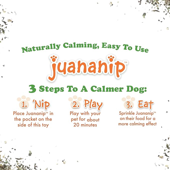 Doggijuana Tuffer Chewer Plush Dog Toy | Funny Dog Toy Plush with Juananip Catnip for Dogs | Calming Aid for Dogs | Interactive Squeaky Chew Toy for Play (Supreme Pizza)