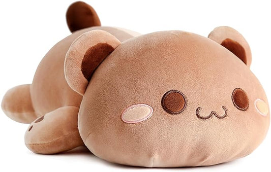 Onsoyours Cute Bear Plush Toy Stuffed Animal Bear Soft Anime Plush Pillow for Kids (Brown Bear, 12")