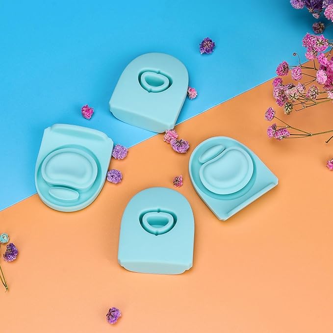 4Pcs Replacement Stopper Compatible with Owala FreeSip 19/24/32/40oz, Silicone Bottle Top Lid Stopper for Owala Free Sip 24 Oz, Replacement Parts for Owala Water Bottle,Blue