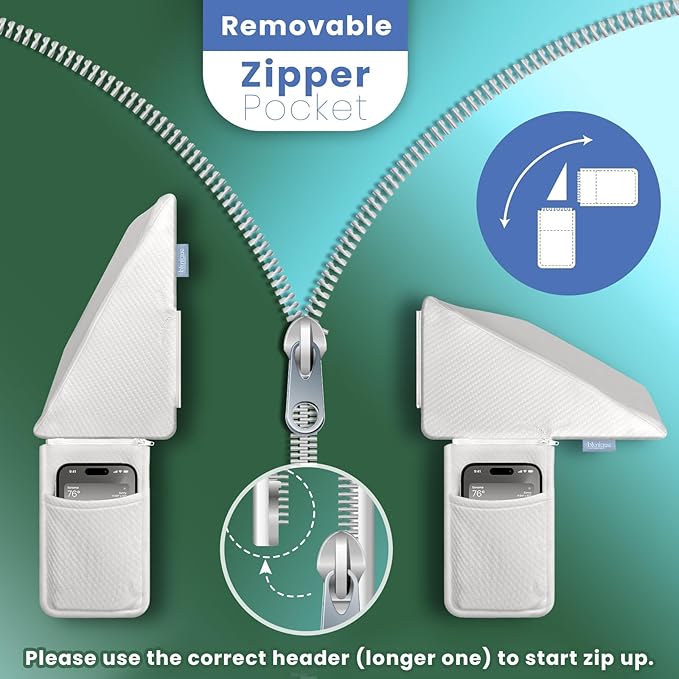 Wedge Pillow Headboard, Ultimate Comfort Bed Wedge Pillow for Headboard, Relaxation Bed Gap Filler for Twin(39"x10"x6"), Foam Pillow Wedge for Headboard Gap, Overall Bed Gap Filler.