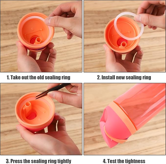 3pcs Replacement Stopper Compatible with Owala Freesip 19/24/25/32/40oz, with 3pcs Silicone Seal Lid Sealing Rings, Anti Leak Water Bottle Top Cap Lid Ring Mouthpiece Parts for Owala Accessories