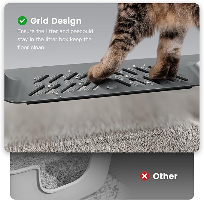 Extra Large XXL Stainless Steel Cat Litter Box with Lid, 26" L x 18" W x 12" H Metal Litter Box with Hight Sides for Big Cats & Multiple Cats, Never Absorbs Odors, Anti-Urine Leakage, Easy Cleaning