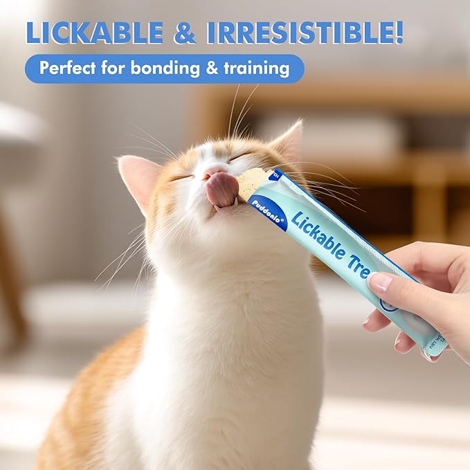 High-Meat Lickable Cat Treats, Grain & Gum Free, No Additives, All-Natural High Protein Puree, 0.5oz Tubes (Pack of 20)