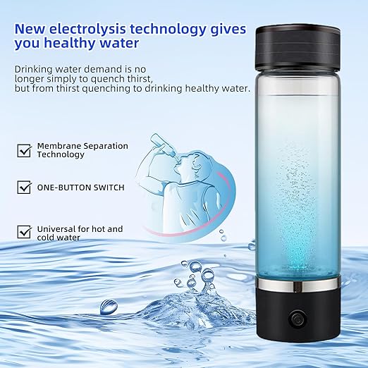 Hydrogen Water Bottle, Hydrogenated Water Generator, Hydrohealth Water Bottle, Ionized Water Maker Bottle
