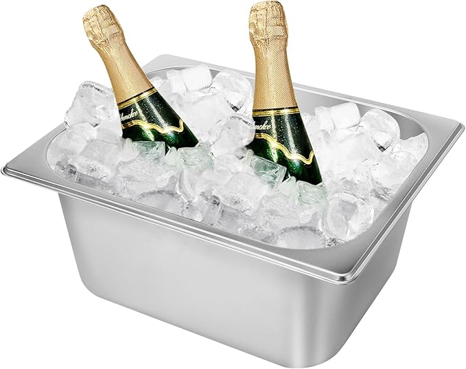 Ice Bucket, Stainless Steel Ice Buckets for Parties for Wine Beer Champagne Large Size Beverage Tub, Ice Cube bin for Storing ice Cubes