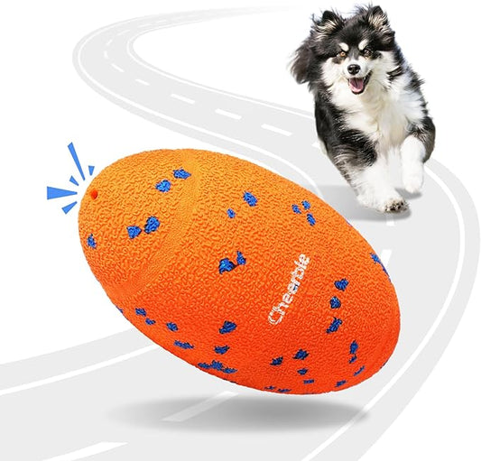 Cheerble Smart Interactive Dog Toy, Wicked Rugby, Squeaky Dog Toy Football, Automatic Moving, Bouncing, and Rotating, E-TPU Material, Bouncing Fetch Toy for Indoor/Outdoor Use and Small to Large Dogs