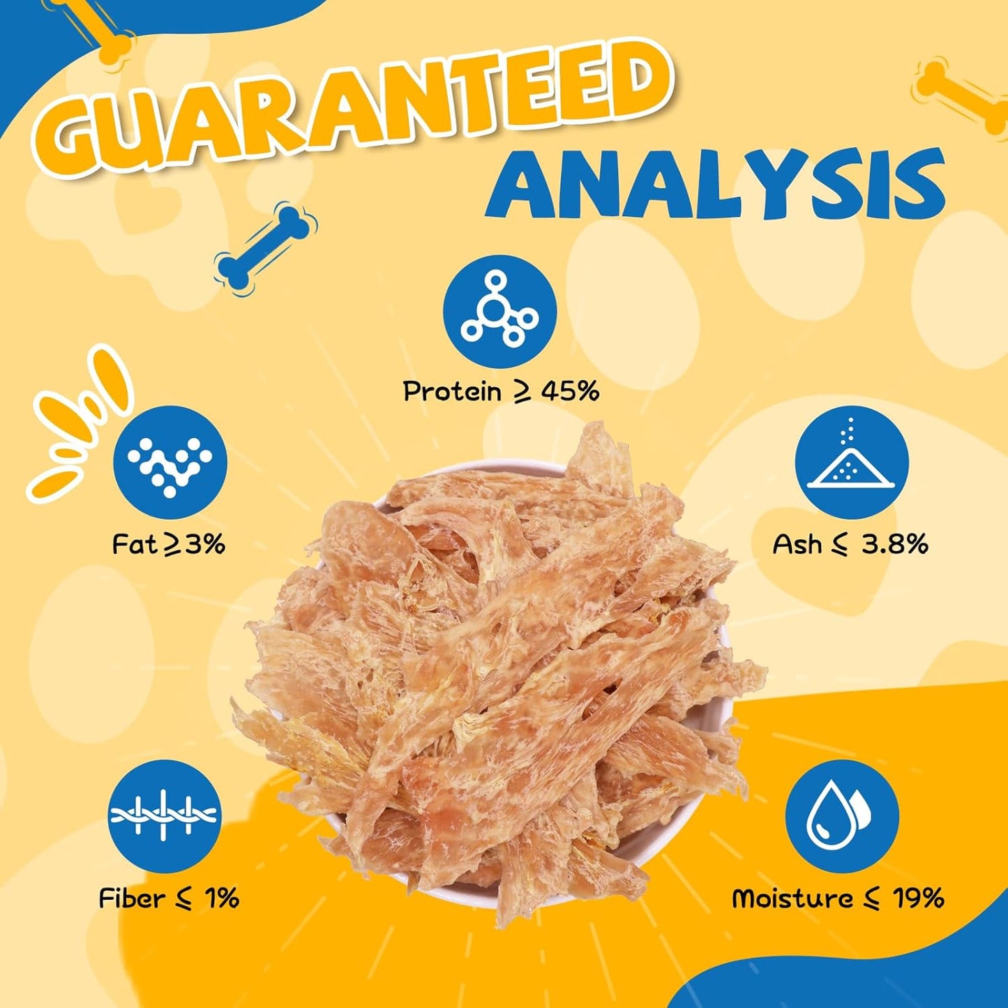 gazeupon Chicken Jerky Dog Treat,Training Treats for Dogs w/Glucosamine Chondroitin, High Protein, Made with Real Chicken