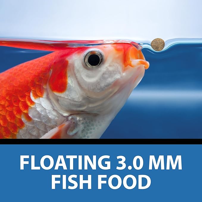 CrystalClear Staple Pond Fish Food for Healthy Koi & Goldfish, Protein Packed Floating Pellets for Summer Nutrition, Easy Digestion, 40 Pound Bucket