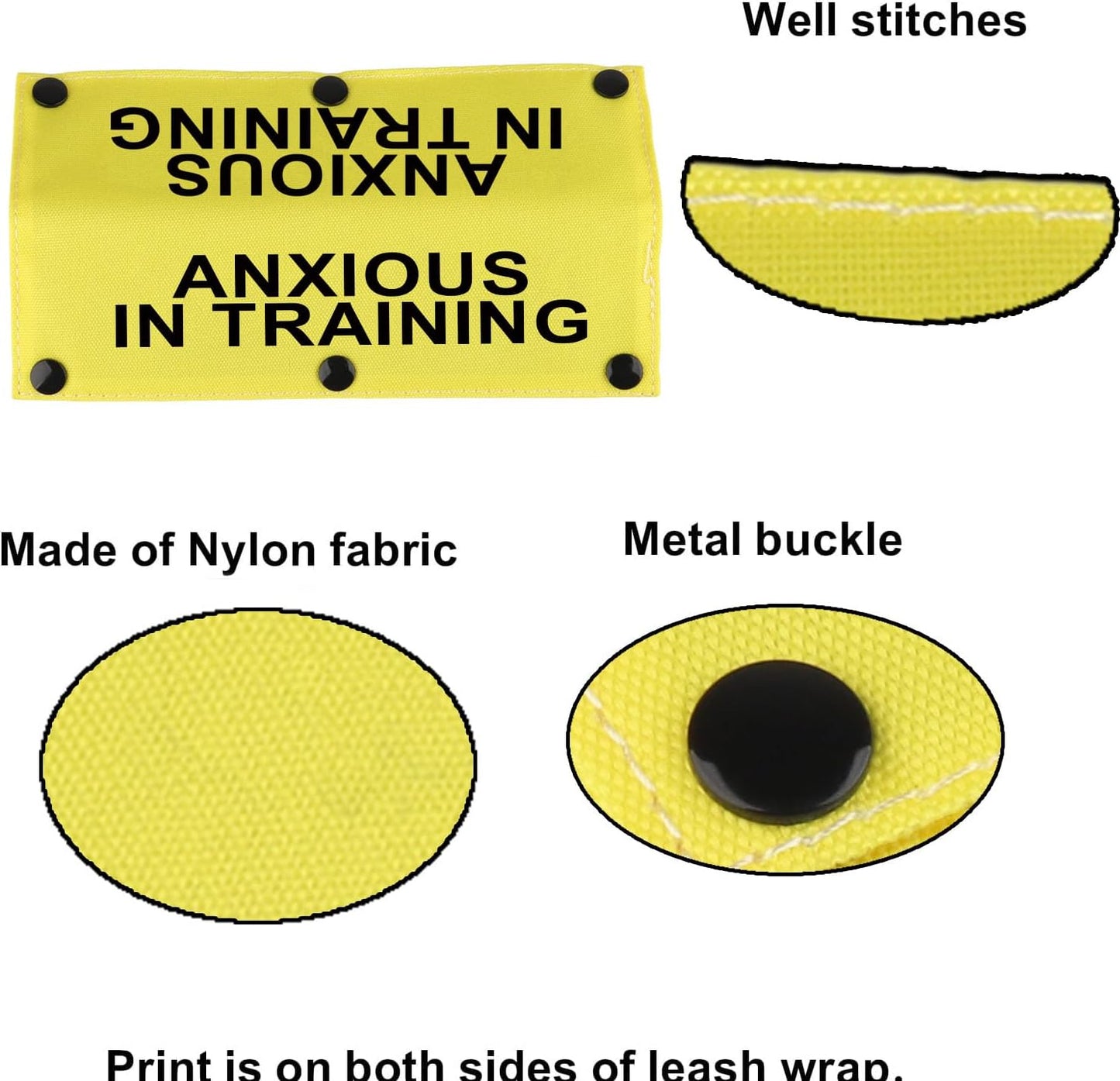 Funny Dog Leash Sleeve Have Anxious in Training Dog Leash Wrap Sleeve Pet Birthday Gift (Anxious in Training-YE Sleeve)