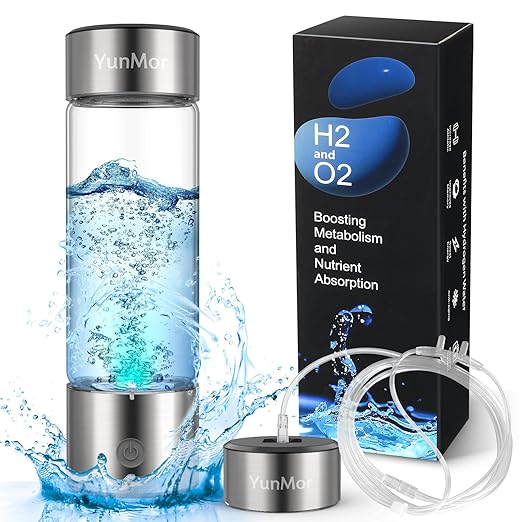 Hydrogen Water Bottle SPE PEM Technology Hydrogen Inhalable Hydrogen Water Bottle Generator 3-Minute Quick Electrolysis 2800ppb Hydrogen Water for Home, Office, Daily Drinking
