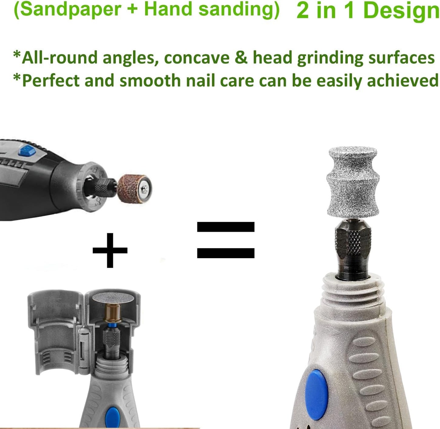 Diamond Dog Nail Grinder for Dremel, Diamond Nail Drill Bits for Dogs&Pets Nail Care, 1/8'' Nail Dremel Tool for Dogs, for Animals Nail Care & Home Grinder Tools