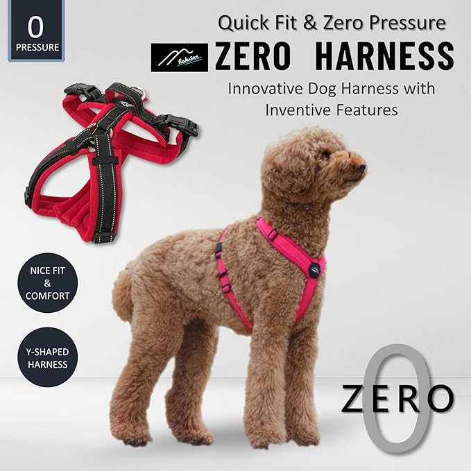 [白山:Hakusan] Zero Dog Harness Made by Japan, Safe - No chocking/Hard to Disconnect, Great fit - Easy Put on and Off/Adjustable, Reflector, Tiny - Small & Medium Dog, Two-Tone Gray × Mint
