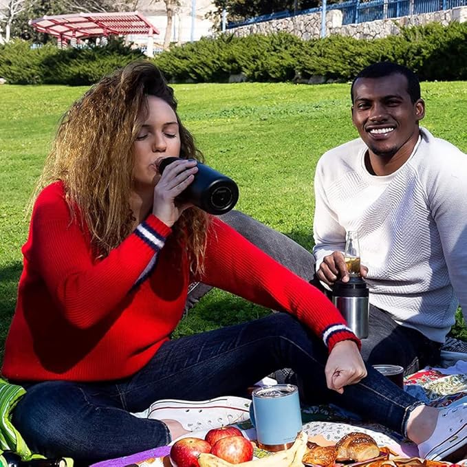 3 in 1 Beer Bottle and Can Cooler, Vacuum Insulated Double Walled Stainless Steel Cooler with Beer Opener, 12 oz Slim Can Insulator Holder (Silver)