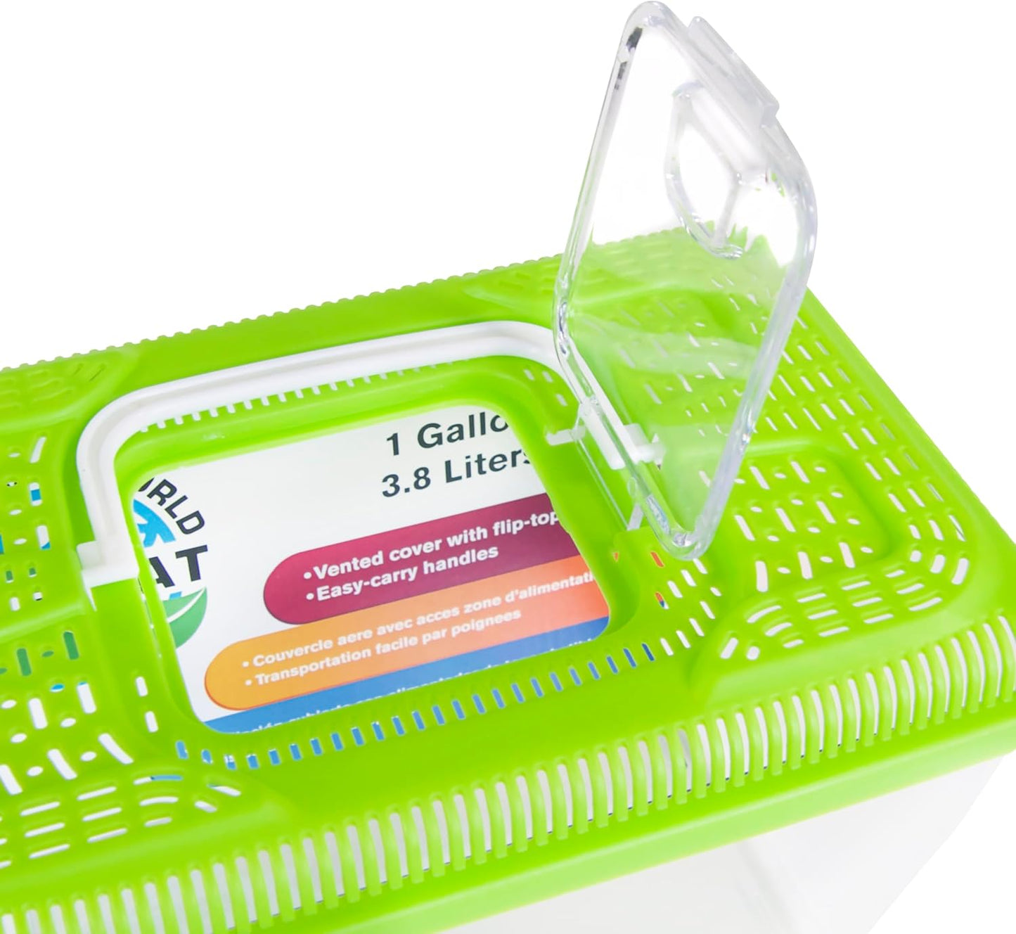 Penn-Plax Small World Habitat – Portable Clear and Transparent Plastic Tank – Excellent for Small Critters and Creatures – Easy to Clean & Handle – 1 Gallon, 10"L x 5.43"W x 6.26"H