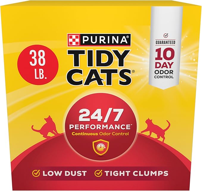Purina Tidy Cats Clumping Cat Litter, 24/7 Performance Multi Cat Litter - 38 lb. Box