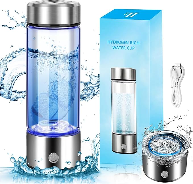 Hydrogen Water Bottle,2024 Hydrogen Water Bottle Generator,3 Minutes Rapid Electrolysis,Portable Hydrogen Water Generator Suitable for Home,Daily use,Office,Fitness,Travel,Gifts