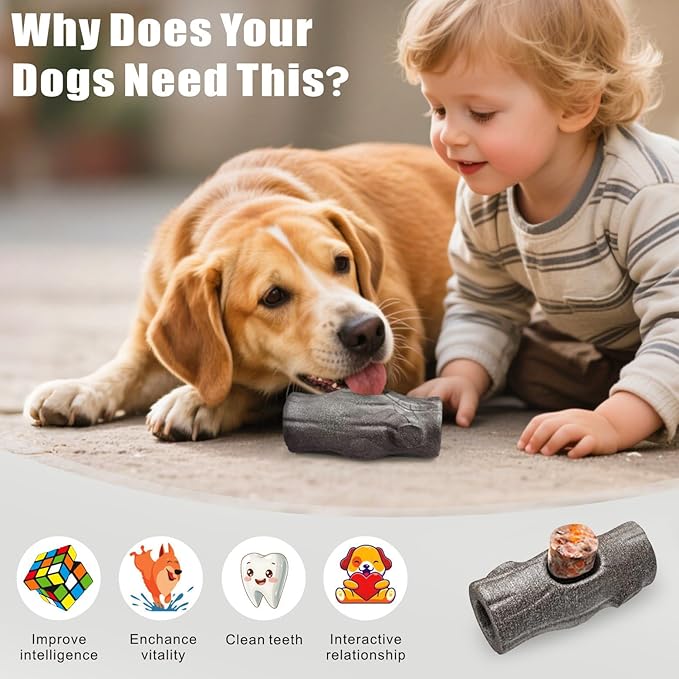 Idepet 3 in 1 Dog Frozen Treat Toy,Interactive Chew Indestructible Toys for Anxiety Relief Puzzle Feeder Keep Dogs Busy Long-Lasting Enrichment Freezable Doggy Dispenser for Aggressive Chewer