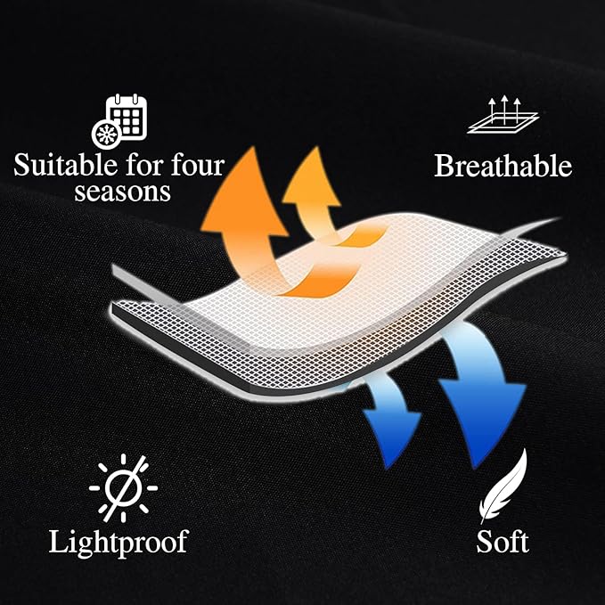 Hvqic Black Canopy Bed Curtains - 4 Corner Post Bed Curtains Twin Bed Curtains Lightproof Drapes Bed Canopy for Adults & Girls Bedroom Decoration(Twin,Black)