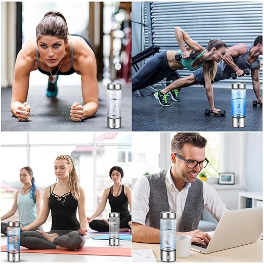 Hydrogen Water Bottle, Portable Hydrogen Water Bottle Generator, Rechargeable 3Min Quick Electrolysis Water Ionizer Machine Suitable for Home, Office, Travel, Daily Drinking, Gift for Love