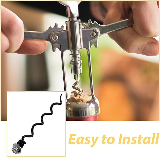 Alipis Replacement Corkscrew Spiral Worm 4pcs Corkscrew Wine Bottle Opener Manual Cork Screw for Waiter Metal Spiral Bit Replacement for Corkscrew Repairing