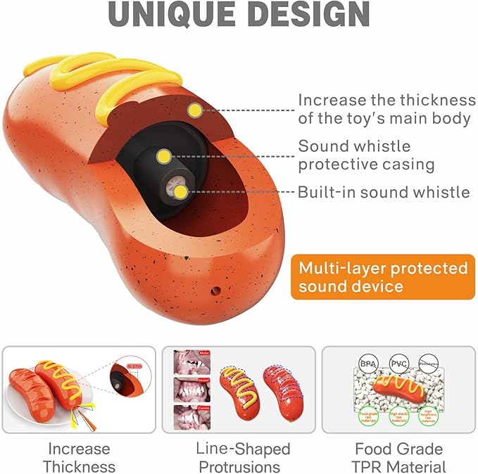 LiuMelinda Dog Chew Toys for Aggressive-Chewers - Indestructible Dog Toy for Aggressive Chewer(2-Pack)，Tough Chew Toys for Dogs （Rubber）